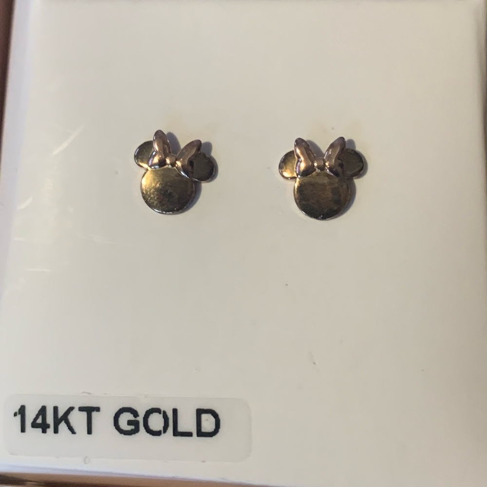 New 14kt Gold Disney Minnie Mouse earrings
studs. - Picture 4 of 9